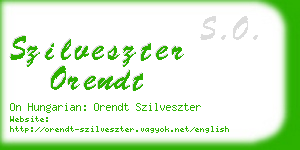 szilveszter orendt business card